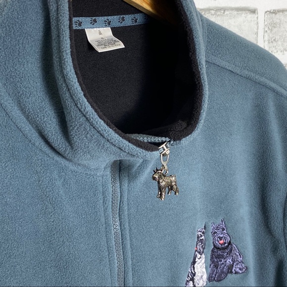 Danbury Mint Schnauzer Dogs Embroidered Fleece - Picture 10 of 16